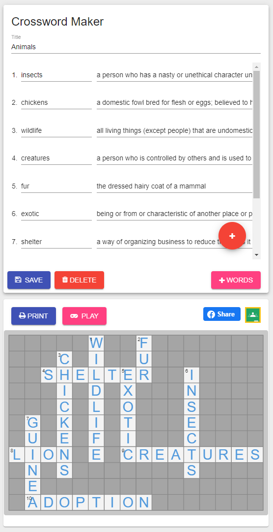 interactive crossword puzzle readwrite