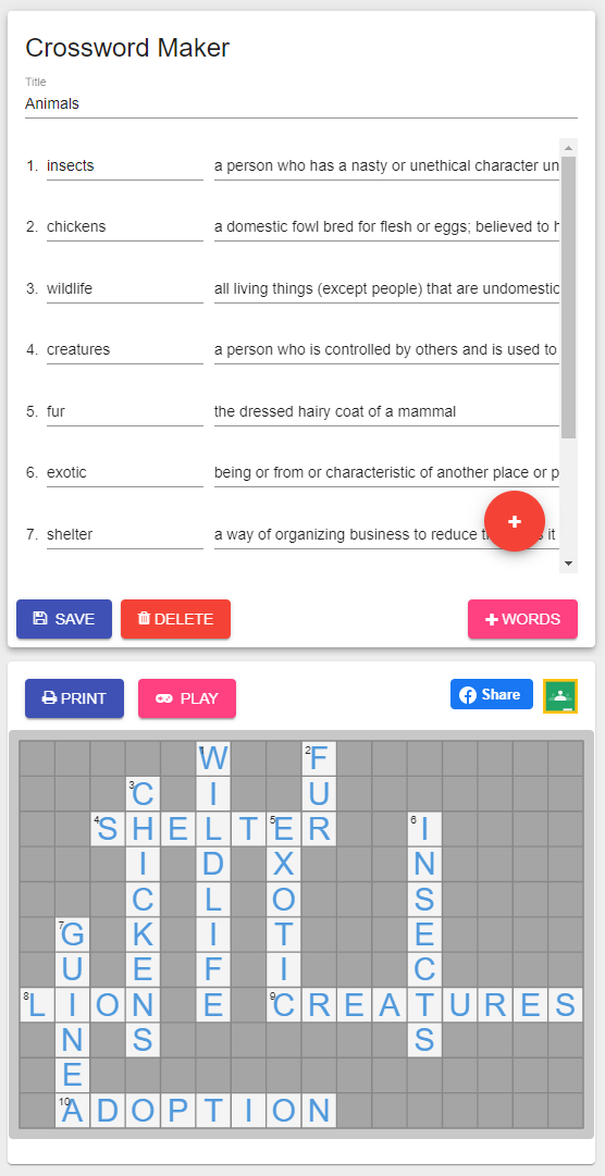 crossword puzzle maker free download