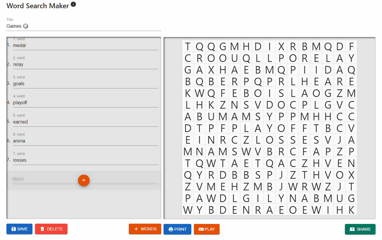 How to print your word search?